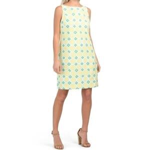 Sail To Sable Lemon Print Shift Dress Medium